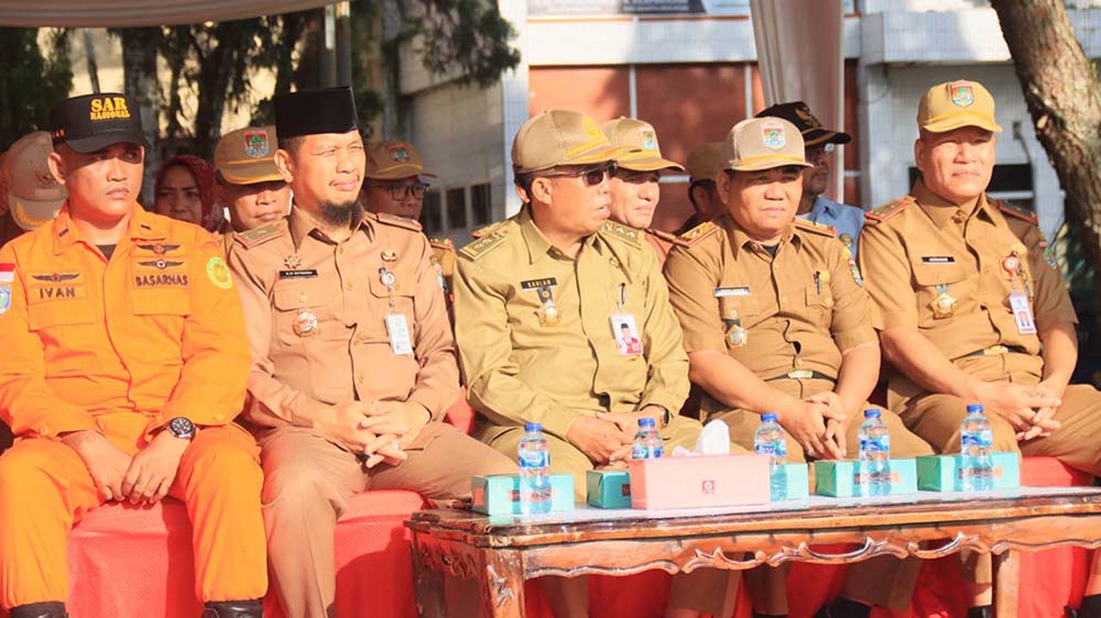 Pj Wali Kota Lubuklinggau Laksanakan Apel Kesiapsiagaan Penanggulangan Bencana Tingkat Kota Lubuklinggau
