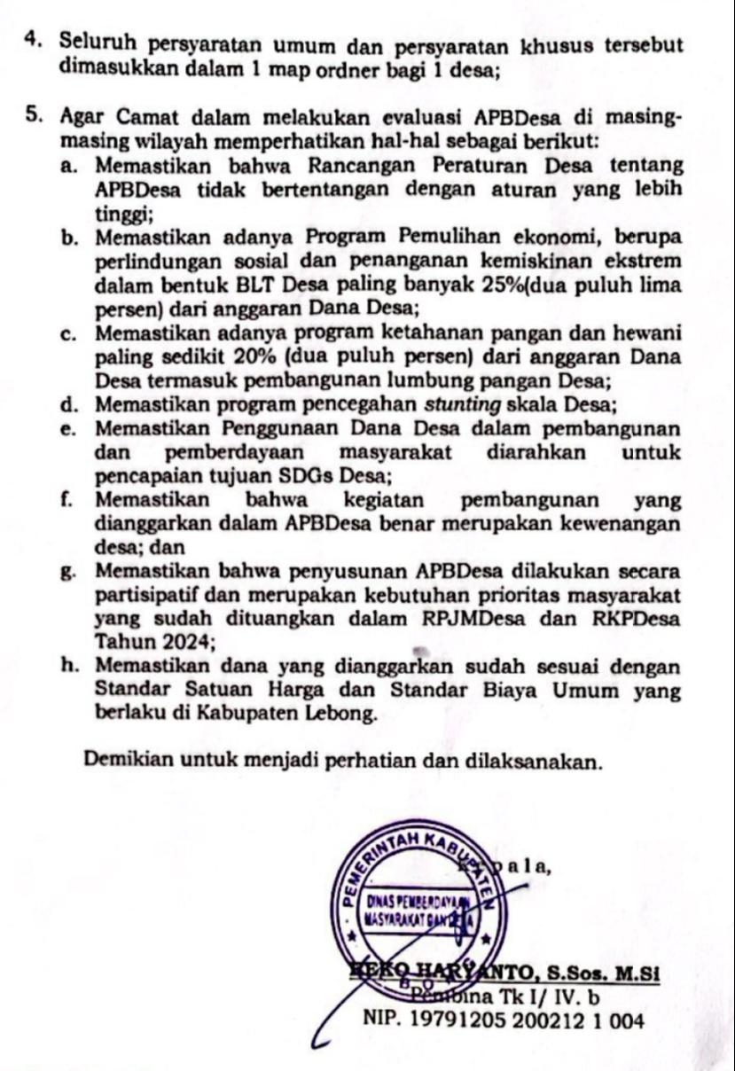 DD Dan ADD Tahap Pertama Tahun Anggaran 2024 Sudah Bisa Pengajuan
