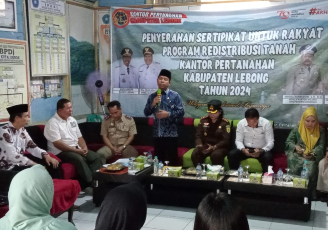 195 Sertifikat Tanah Diterima Warga Lebong Selatan