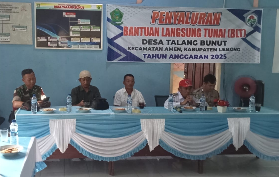 Pemdes Talang Bunut Salurkan BLT DD Tahun Anggaran 2025 Pada Warga